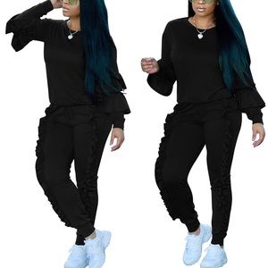 ruffle jogging suit